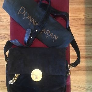 Donna Karan suede purse DKNY